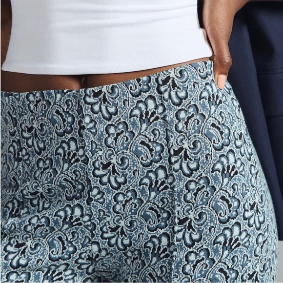 BOGO! Anthropologie Maeve The Margot Kick Flare Knit Crop Pant Blue Size Small - Picture 12 of 12